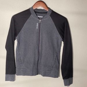 Reebok Sz S Full Zip Hoodie Jacket Reebok Center Ice Mesh Sleeves